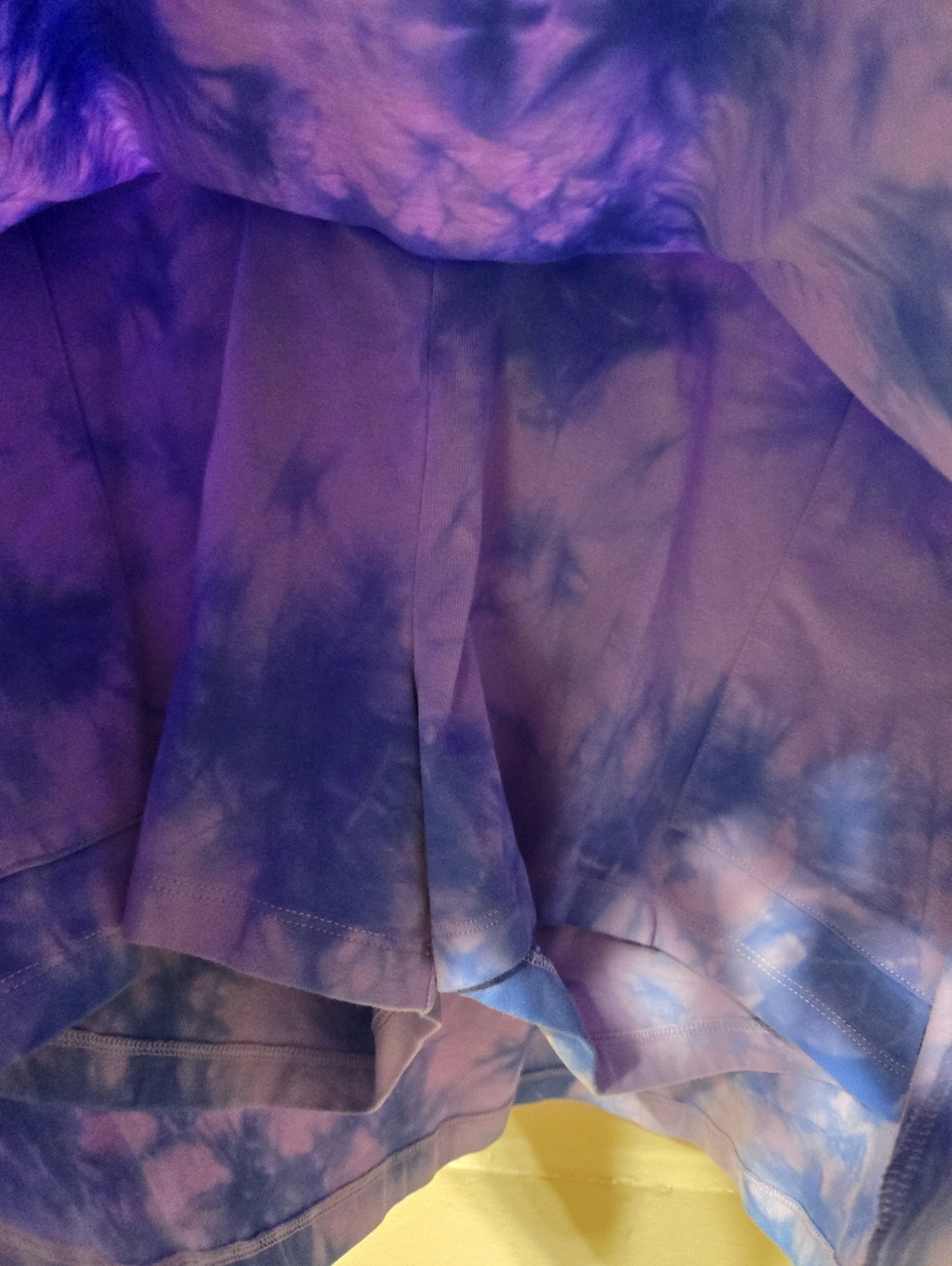 PINK Victoria's Secret High Waist Crossover Pink Blue Tie Dye Skort Size: L - Picture 6 of 6